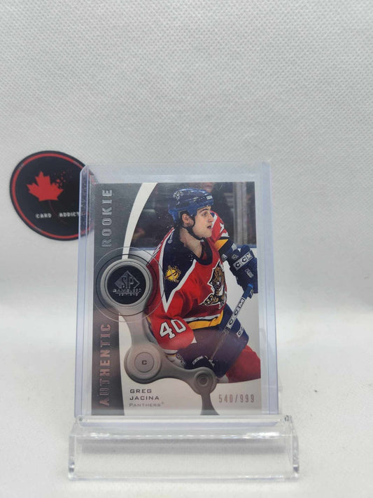 2005-06 SP GAME USED AUTHENTIC ROOKIE GREG JACINA /999 #212