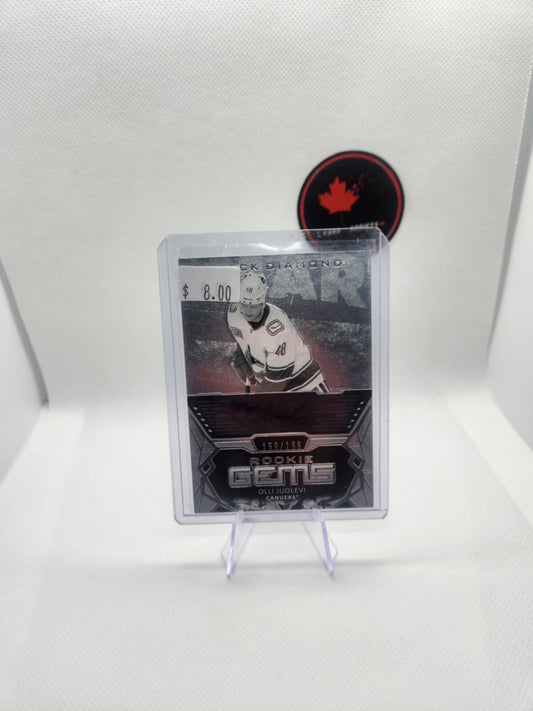 2020-21 UD Black Diamond Rookie Gem Auto Olli Juolevi /199