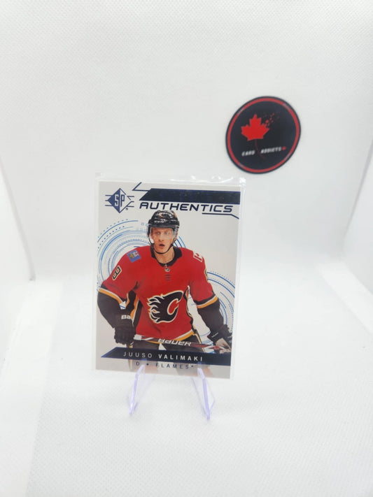 Juuso Valimaki 2018-19 Upper Deck SP ROOKIE AUTHENTICS #117 Blue Foil - Flames