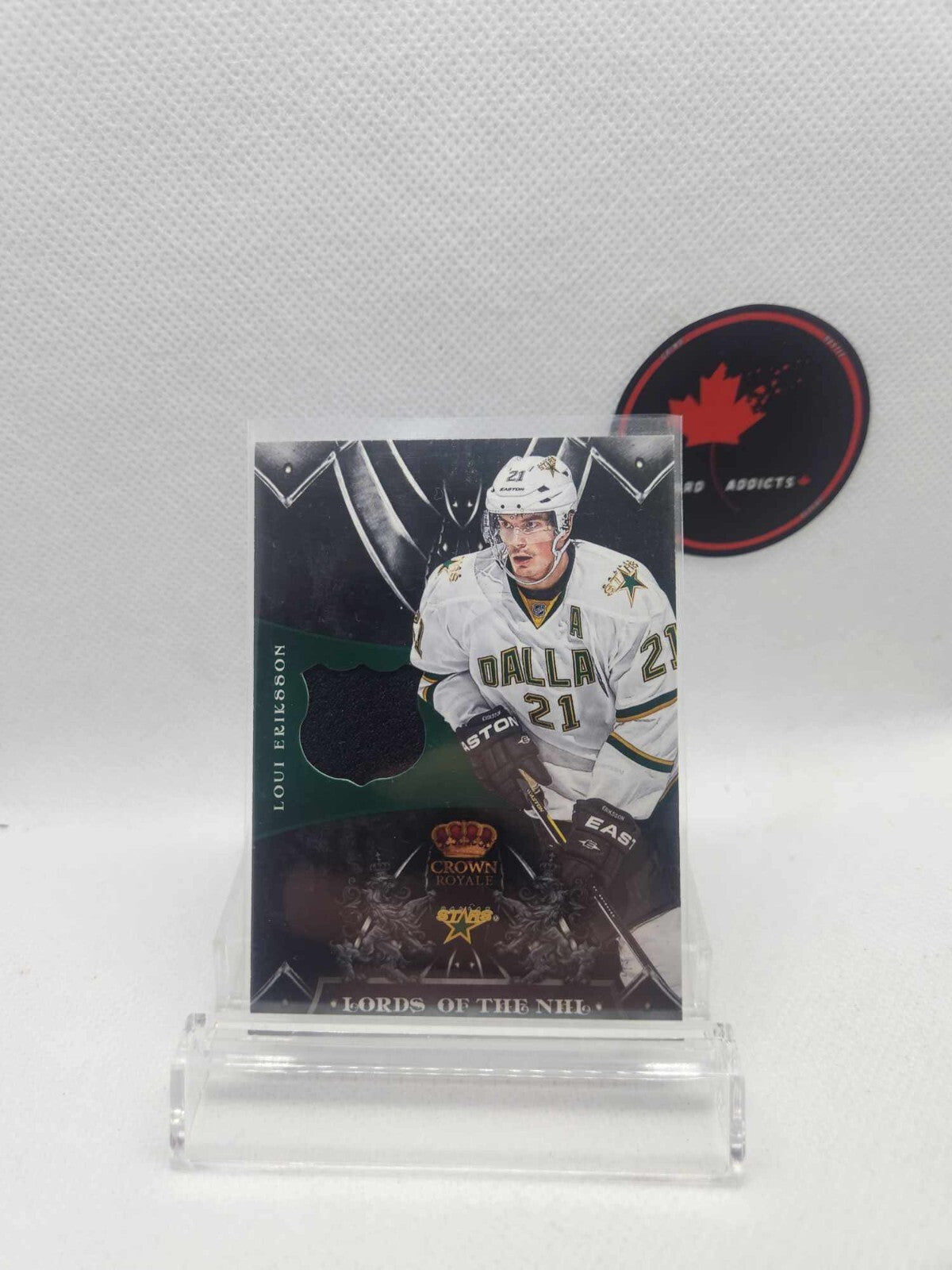 2012-13 Crown Royale Lords of the NHL Materials #LNLE Loui Eriksson Relic