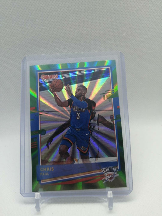 2020/21 Panini Donruss Chris Paul Green Flood Foil Thunder #22 Clippers Suns