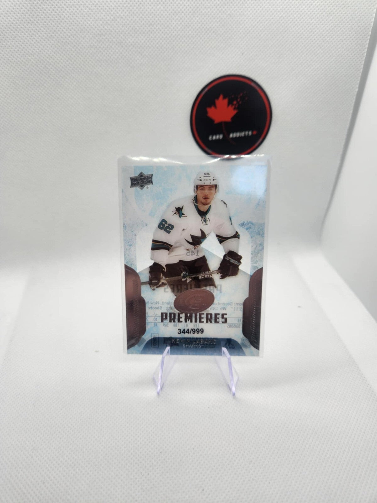 Kevin Labanc 16-17 Ice Premieres Rookie Card /999 San Jose Sharks
