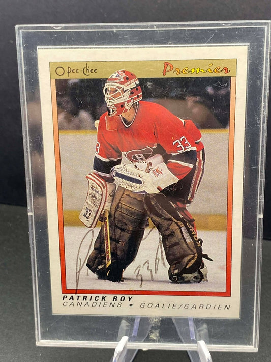 1990-91 O-Pee-Chee Premier #101 Patrick Roy AUTO