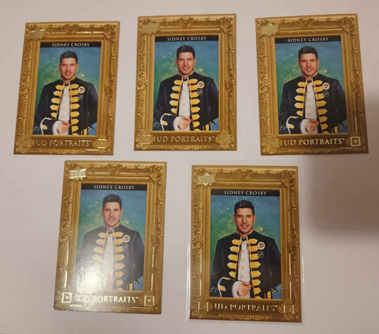 2023/24 UD - Sidney Crosby - UD Portraits Series 1 Hockey Lot of (5)