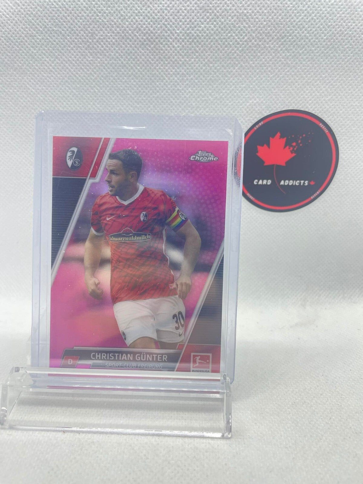 2021-22 Topps Chrome Bundesliga Magenta #40 Christian Gunter SP /399 Freiburg