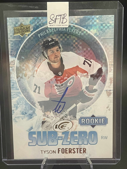 2023-24 Upper Deck ICE Tyson Foerster Flyers Sub-Zero Rookie Auto