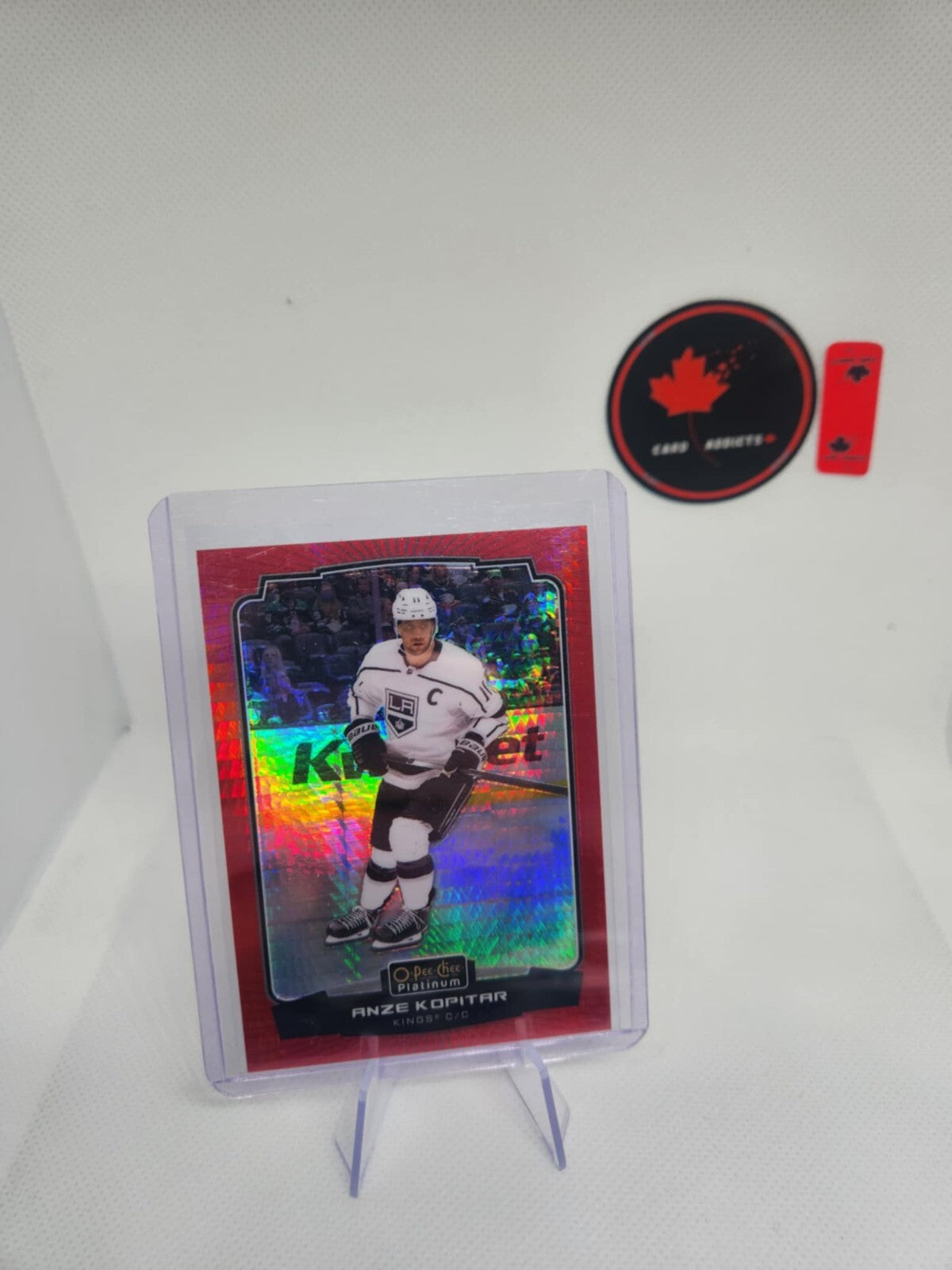 2022-23 OPC Platinum Red Prism Anze Kopitar /199 #19 Los Angeles Kings