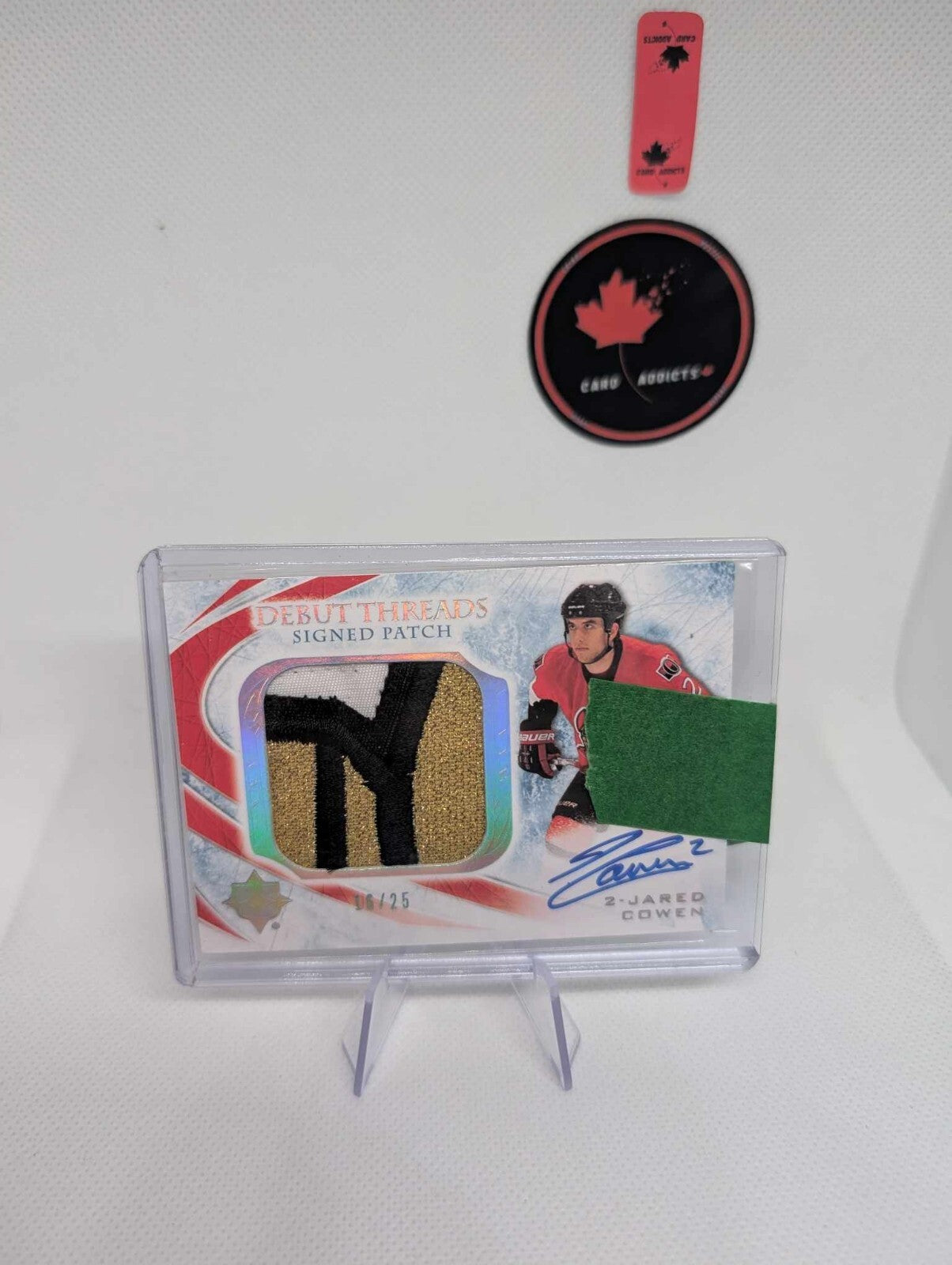 2010-11 UD Ultimate Collection Debut Threads Signed Patch Jared Cowen /25