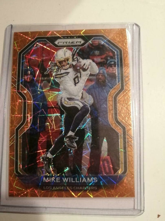 ]2020 PANINI PRIZM MIKE WILLIAMS WR CHARGERS #140 ORANGE LAZER PRIZM SP HOT!