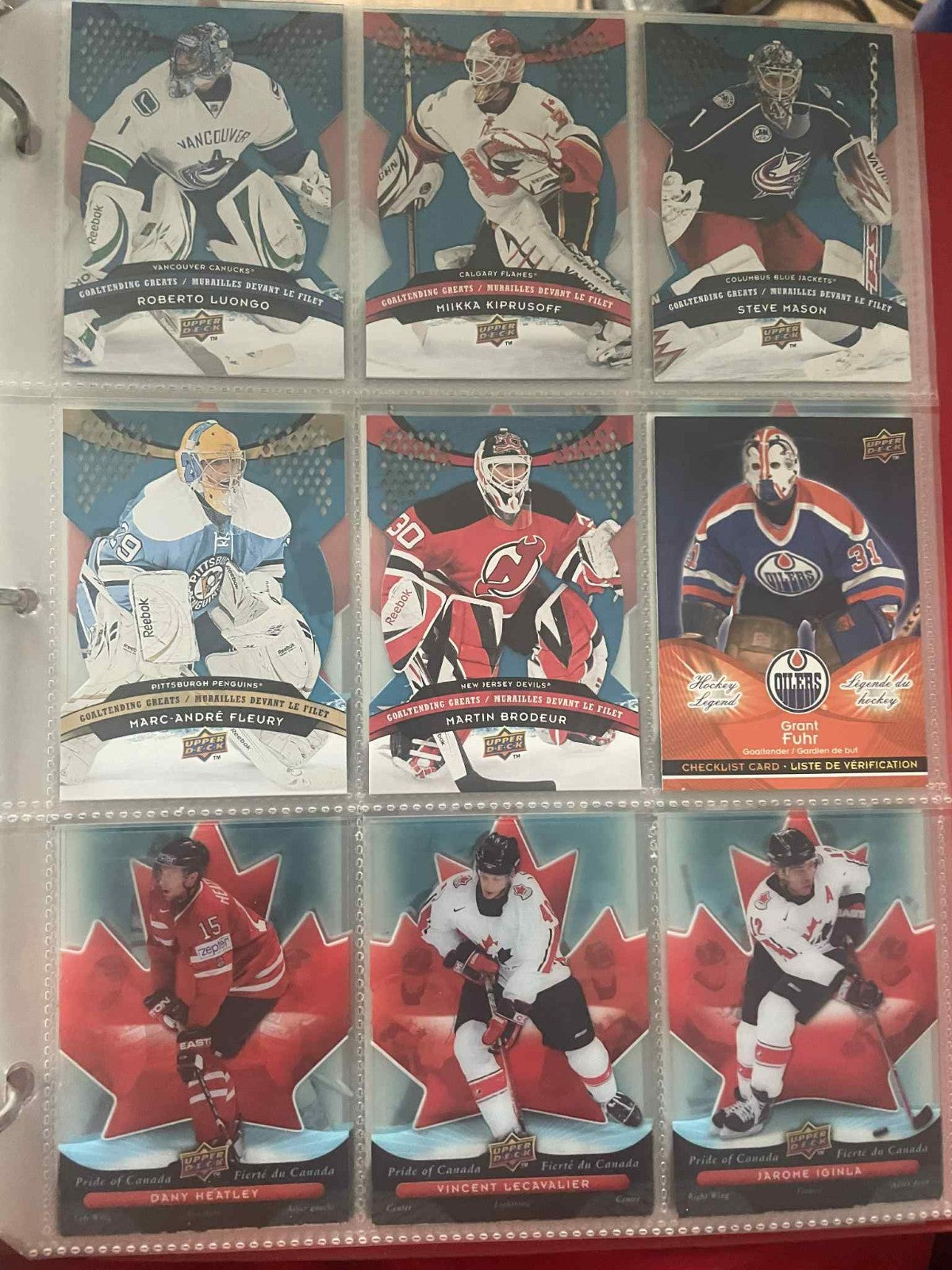 2009-10 McDonald's Upper Deck Hockey Complete Master Set 100 Cards Set REF I