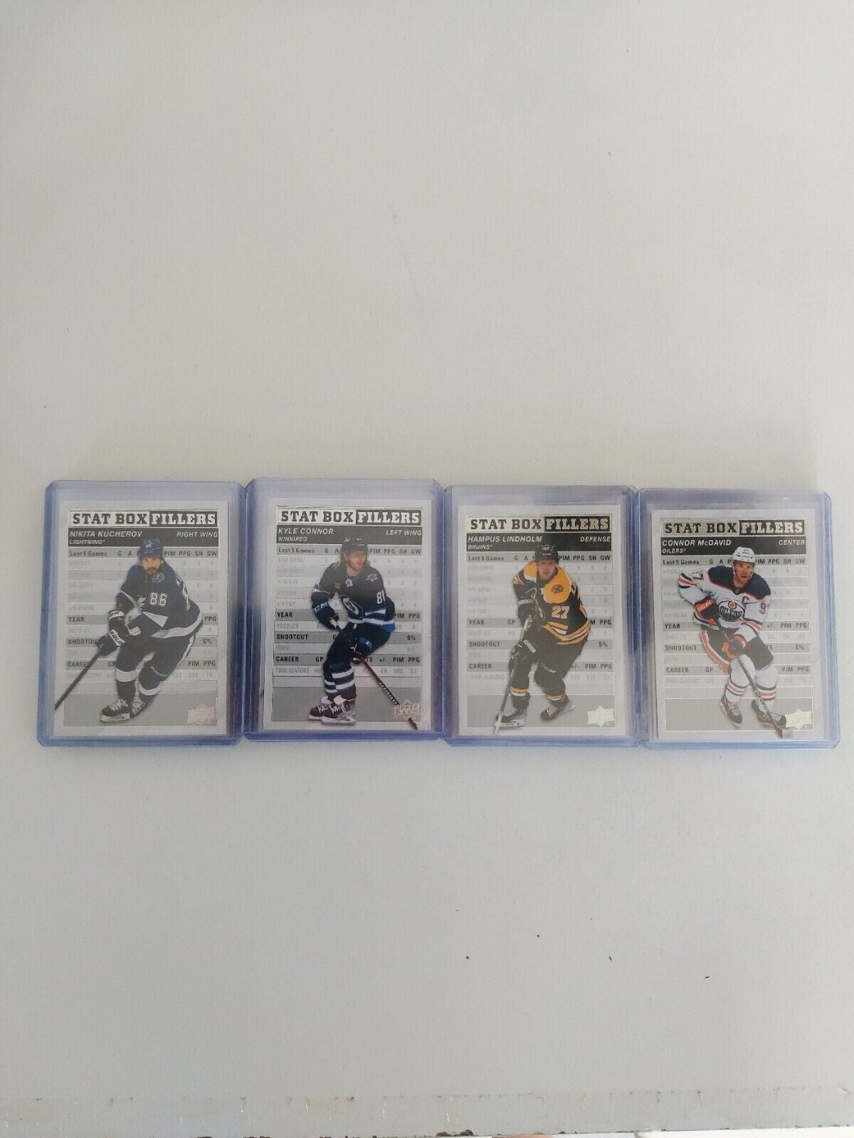 UD  2023-2024 SERIES 1 STAT BOX FILLER FULL SET LOT OF 25 CARDS MCDAVID CROSBY