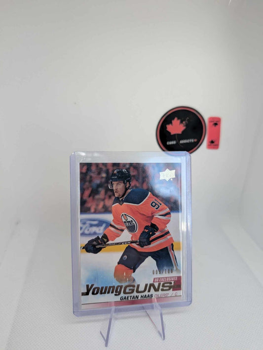 2019 UPPER DECK GAETAN HAAS YOUNG GUNS ROOKIE EXCLUSIVES /100