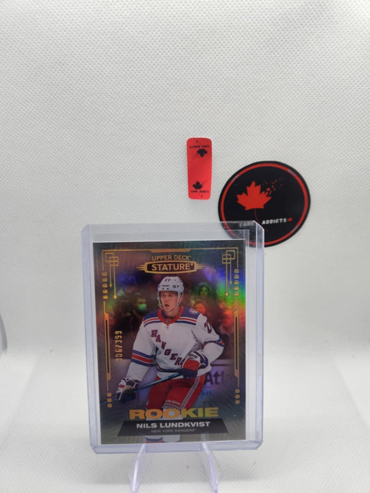 21/22 UPPER DECK STATURE ROOKIES RC #144 Nils Lundkvist #/399