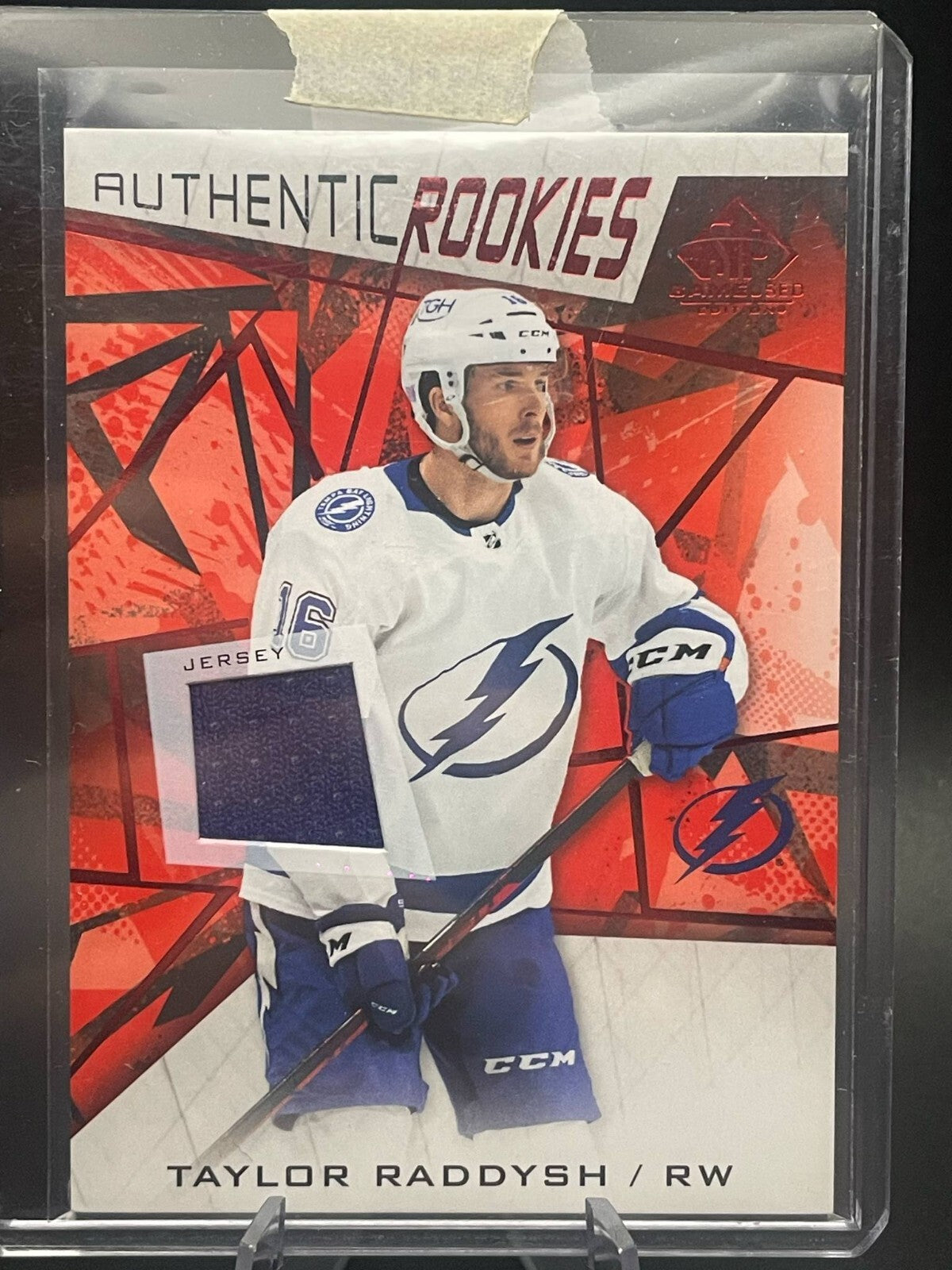 21/22 SP GAME USED AUTHENTIC ROOKIES RED JERSEY Taylor Raddysh #198