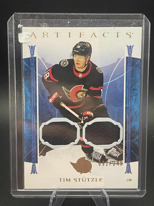 2022-23 Artifacts Materials Gold #1 Tim Stutzle Jersey /249
