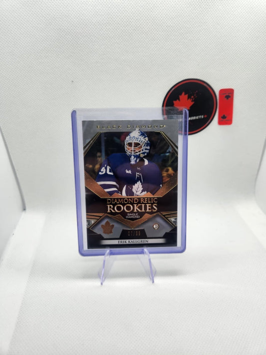 2022-23 UD Black Diamond Erik Kallgren Diamond Relic Rookies /99 Leafs