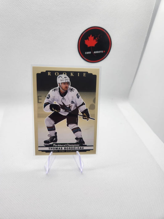 2022-23 Upper Deck Parkhurst Champions #274 Thomas Bordeleau San Jose Sharks RC