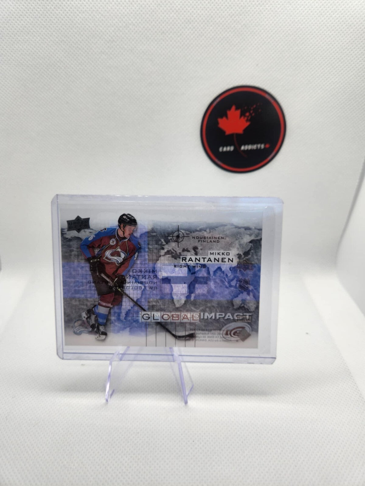 2015-16 UD Ice Global Impact Mikko Rantanen Rookie Colorado Avalanche Rookie