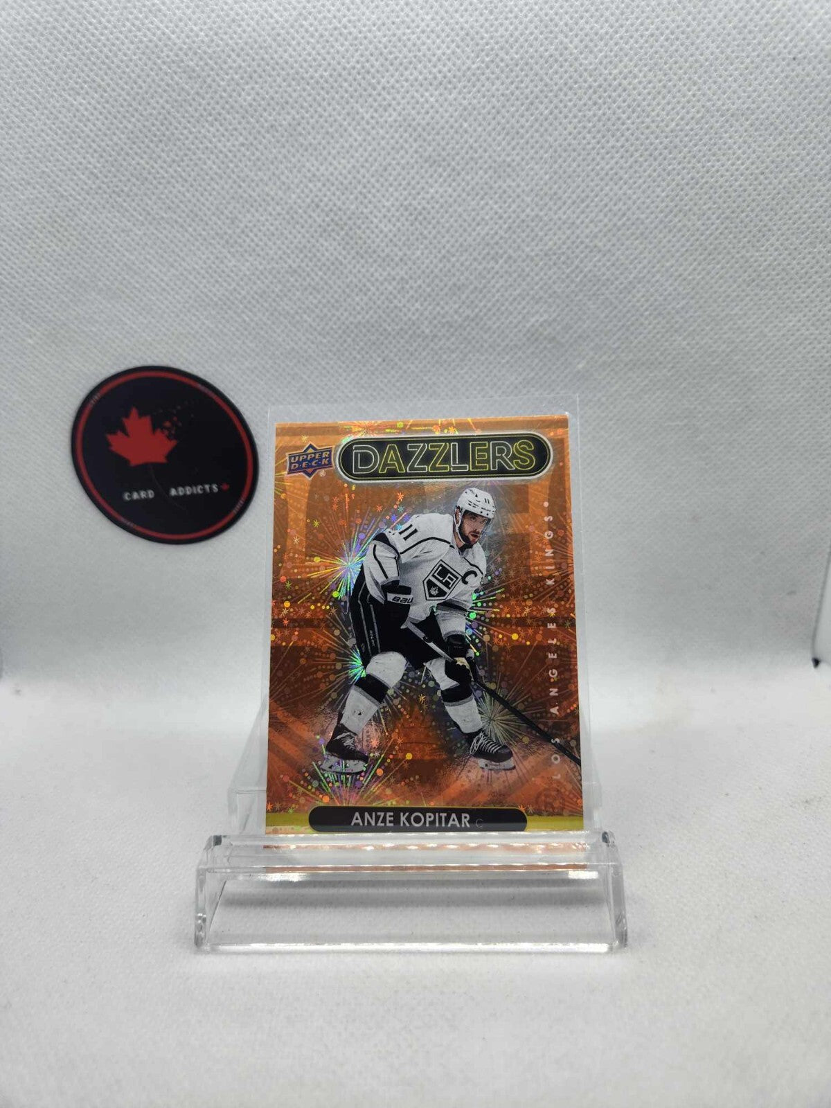 2021-22 Upper Deck Series 2 Anze Kopitar Orange Dazzlers