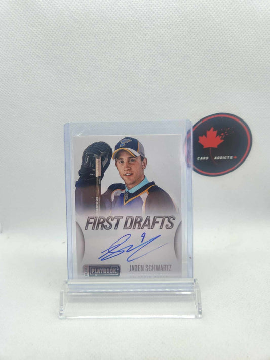 2013-14 PLAYBOOK FIRST DRAFTS AUTO JADEN SCHWARTZ ST LOUIS BLUES FD-JSC