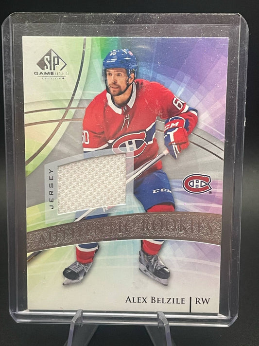 2020-21 UD SP Game Used Authentic Rookies Jersey Alex Belzile #182 Montreal HABS