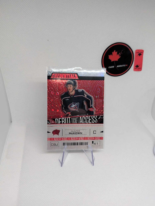 23-24 UD Credentials RC Debut Ticket Access Red 123 Hunter McKown