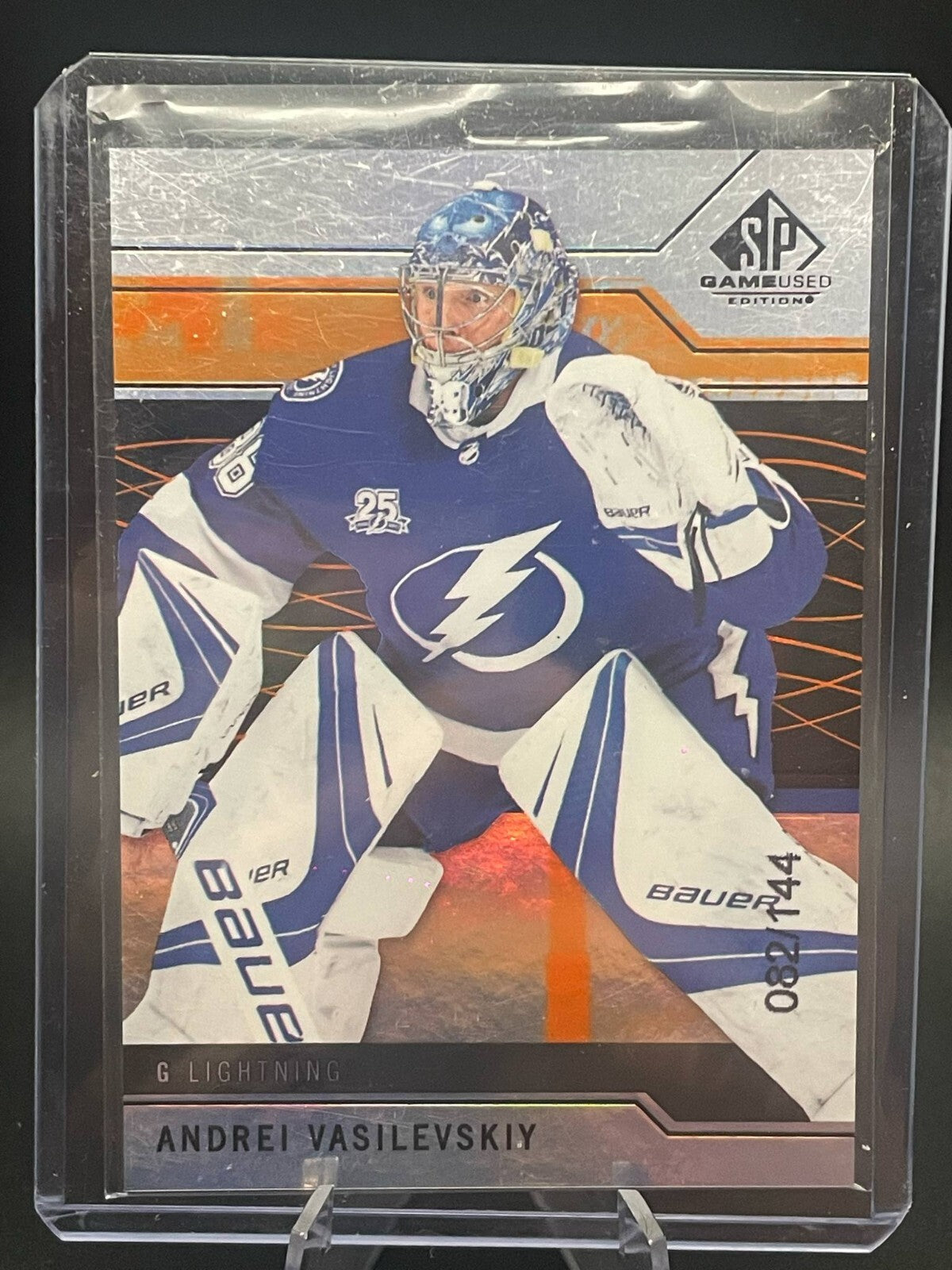 2018-19 SP Game Used Hockey Orange Rainbow #75 Andrei Vasilevskiy /144