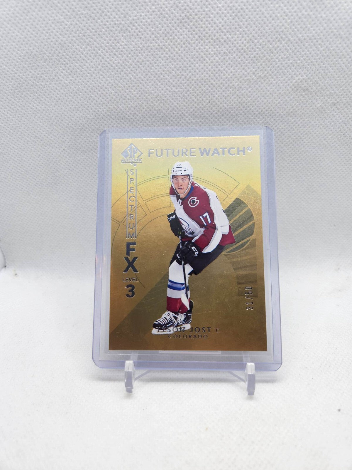 Tyson Jost Rookie UD SPA Gold Future Watch #31/50 Colorado Avalanche 2016-2017