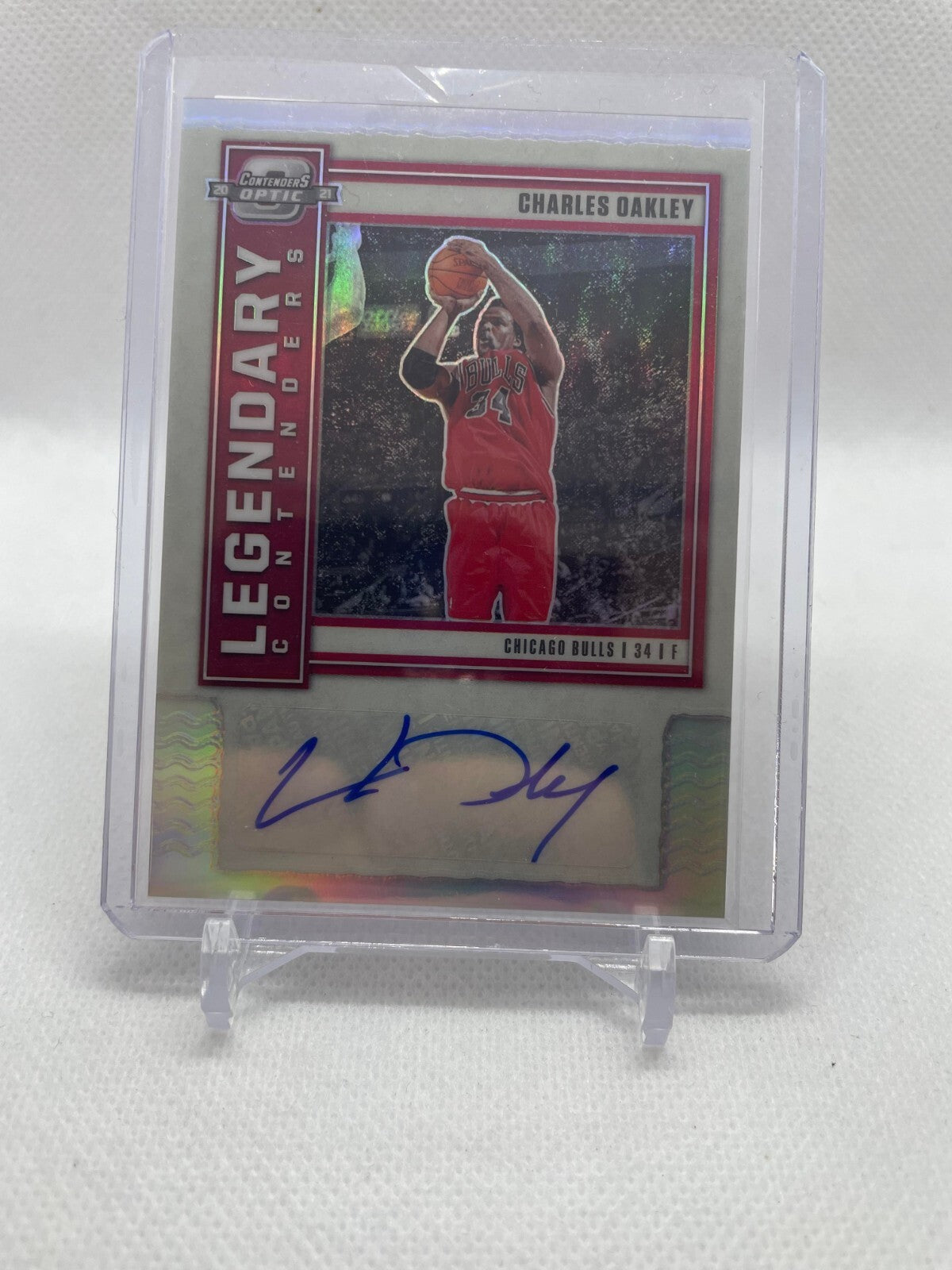2020-21 Contenders Optic Legendary Contenders Autographs #7 Charles Oakley /149