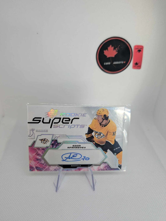 Egor Afanasyev Rookies Super Script Nashville Predators 2023-24 Upper Deck SPx