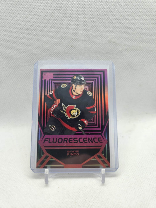 2021-22 Upper Deck Fluorescence Red Shane Pinto Ottawa Senators #FL-45