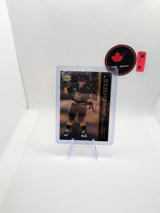 2021-22 Upper Deck Series 2 Young Guns Silver Foil Jake Leschyshyn #493