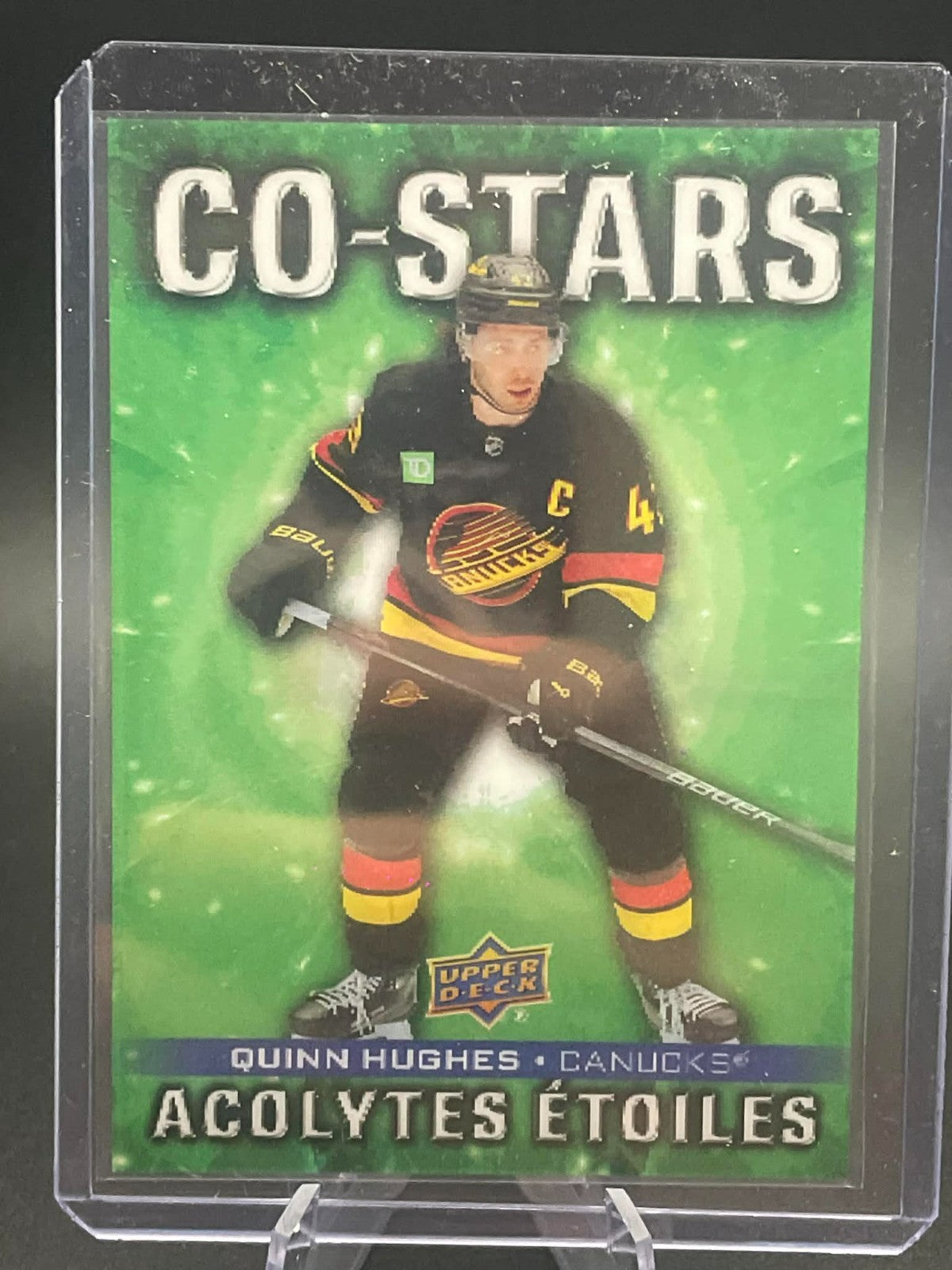 2025-26 UD TIM HORTONS CO-STARS ELIAS PETTERSSON & QUINN HUGHES #CO-7 Canucks