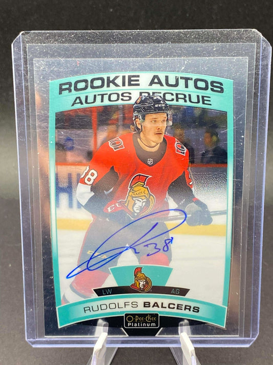 2020-21 O Pee Chee Platinum Marquee Rookie Auto Rudolfs Balcers