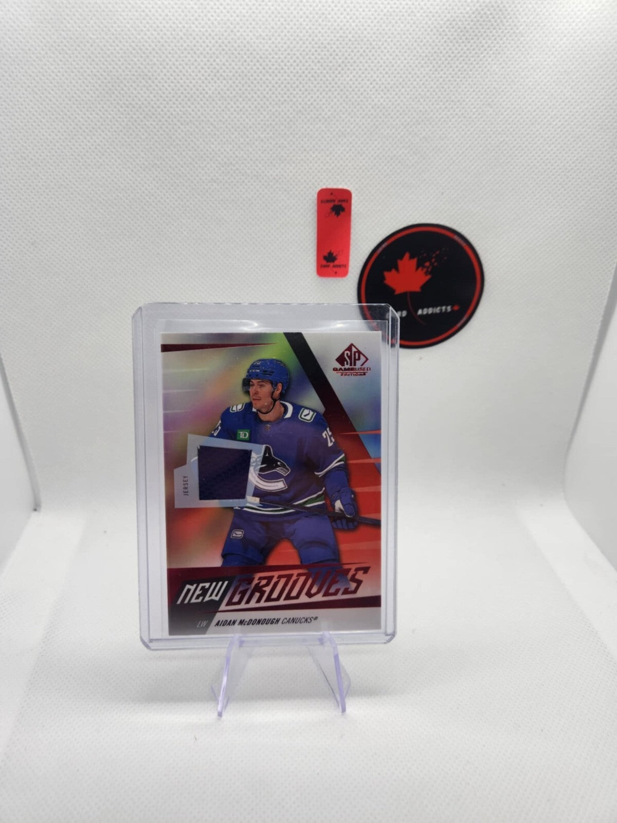 Aidan McDonough 23/24 U.D. SP Game-used "New Grooves" ROOKIE/JERSEY ...Canucks