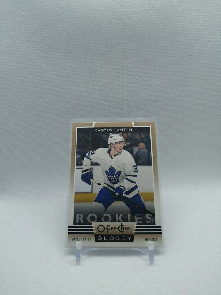 2019-20 O-pee-chee Glossy Rasmus Sandin Rookie #R-14 Toronto Maple Leafs Rc