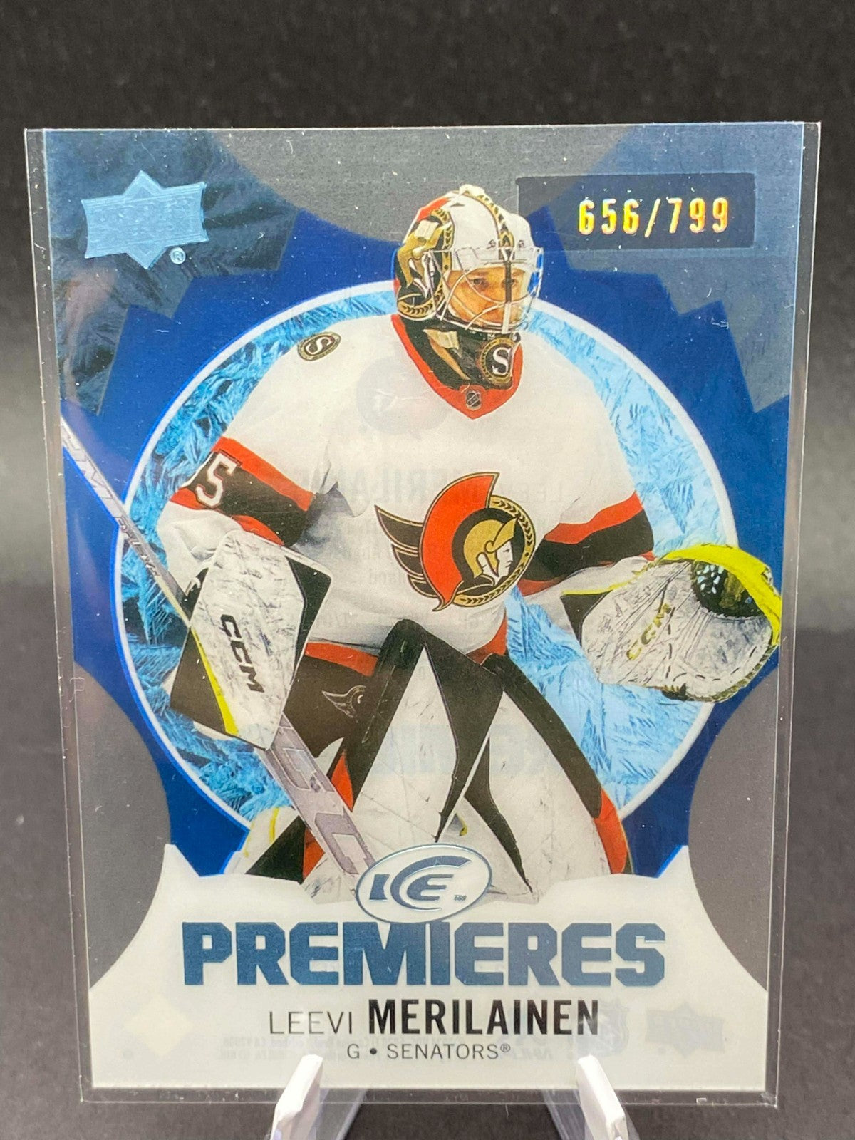 2023-24 Upper Deck Ice LEEVI MERILAINEN Rookie Ice Premieres /799 Blue #231