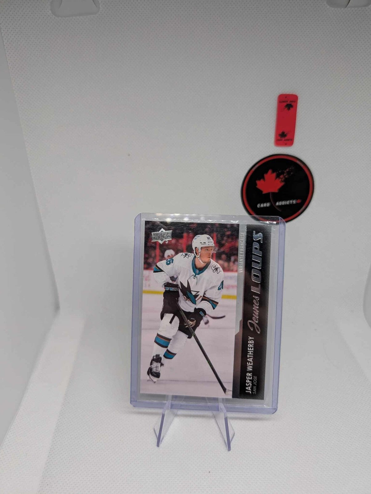 2021-22 UPPER DECK YOUNG GUNS JEUNES LOUPS JASPER WEATHERBY SHARKS #487