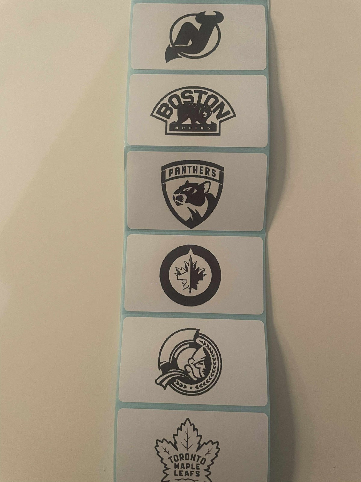 Set of 32 High-Quality Stickers of All NHL Teams To Sort Your Cards
