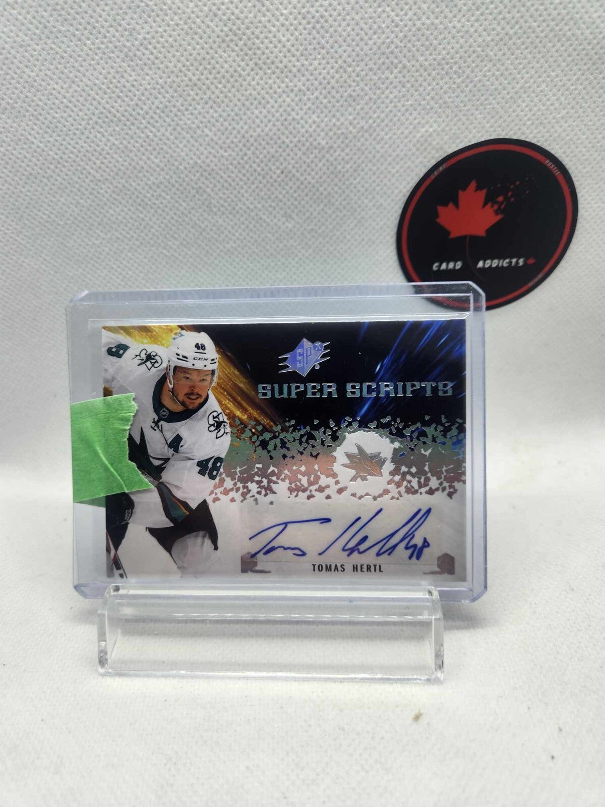 2021-22 Upper deck SPX Tomas Hertl Super Scripts San Jose Sharks Autograph SS-HE