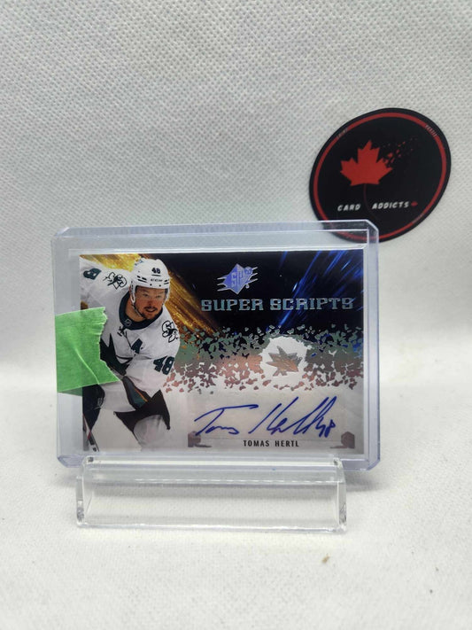 2021-22 Upper deck SPX Tomas Hertl Super Scripts San Jose Sharks Autograph SS-HE