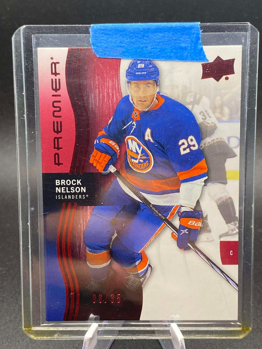 2023-24 Upper Deck Premier Brock Nelson #64 Red Foil /35 Islanders