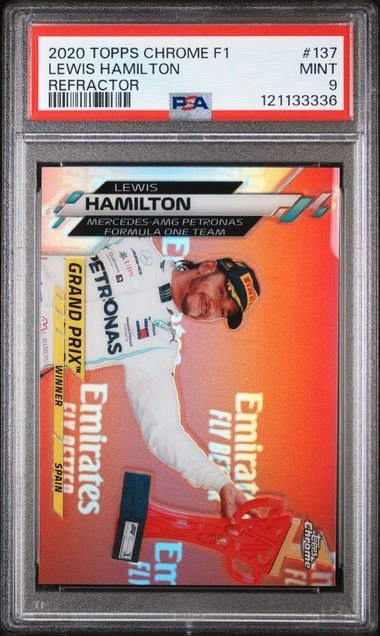 2020 Topps Chrome F1 #137 Lewis Hamilton Refractor PSA 9 Mint