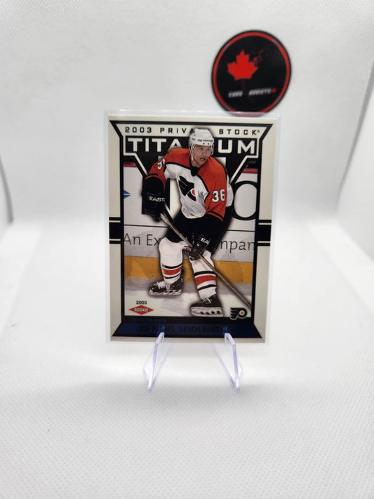 2002-03 Pacific Private Stock Titanium BLUE Dennis Seidenberg Rookie /450