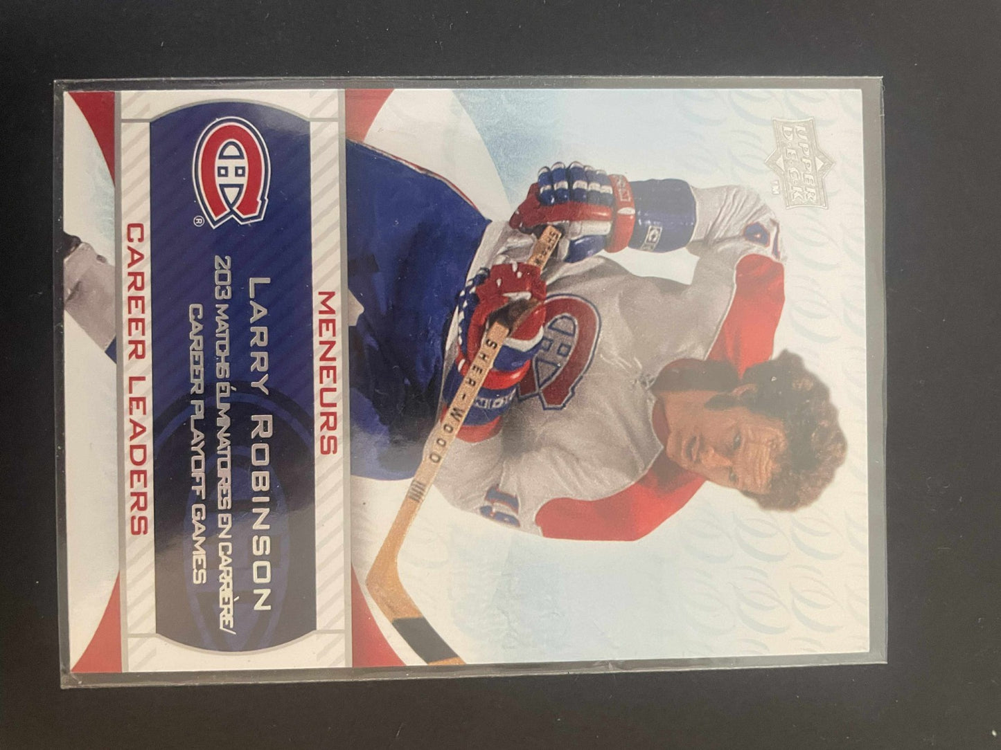 08 Upper Deck Canadiens Centennial Larry Robinson Career Leaders #243  REF I