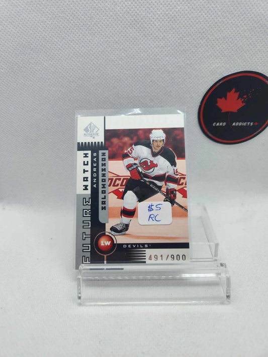 ANDREAS SALOMONSSON 2001-02 SP Authentic FUTURE WATCH RC x/900 #158