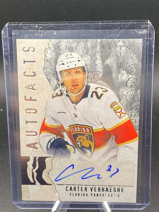 25-26 Upper Deck Artifacts Autofacts Autograph Card Carter Verhaeghe