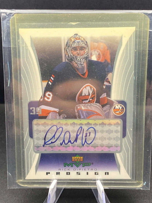 2003-04 Upper Deck MVP ProSign Rick DiPietro Auto New York Islanders #PS-RD