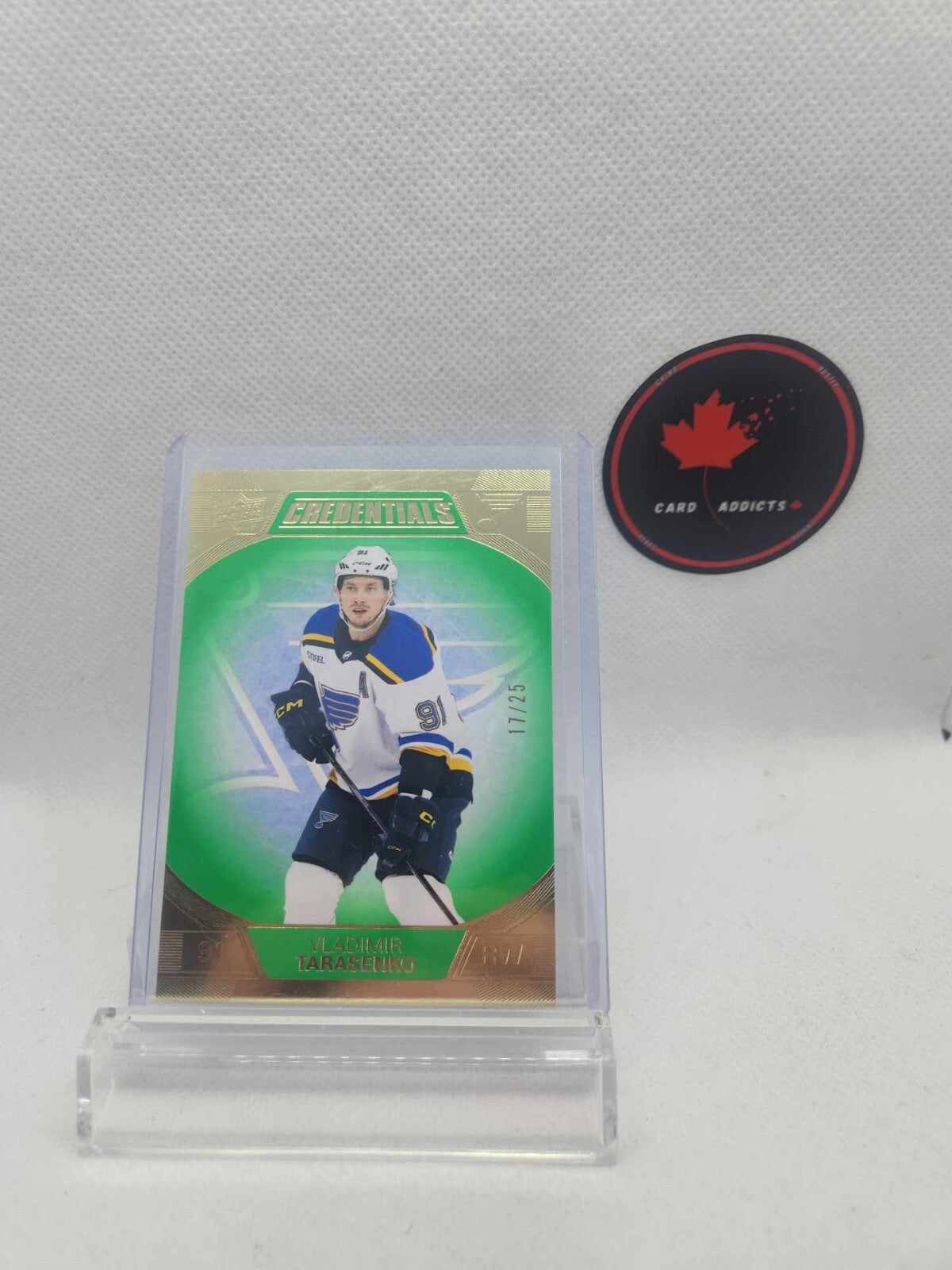 2022-23 Upper Deck Credentials Vladimir Tarasenko Green /25 Nhl