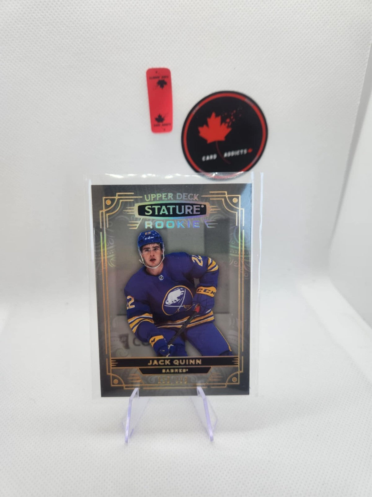 2022-23 Upper Deck Stature Rainbow Rookie Jack Quinn RC /399 Buffalo Sabres #39